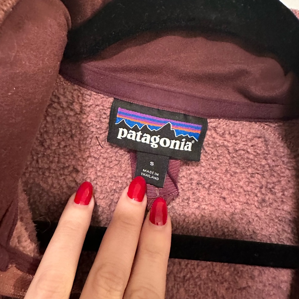 Patagonia Better Sweater 1/4 Zip Fleece Size Small Mauve - Picture 4 of 6
